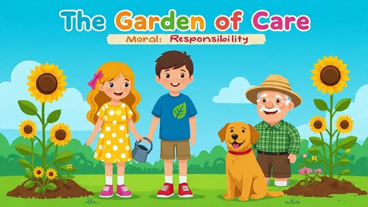 Tommy and the Garden of Care 🌻 | Kids Story About Responsibility | Moral Stories for Children