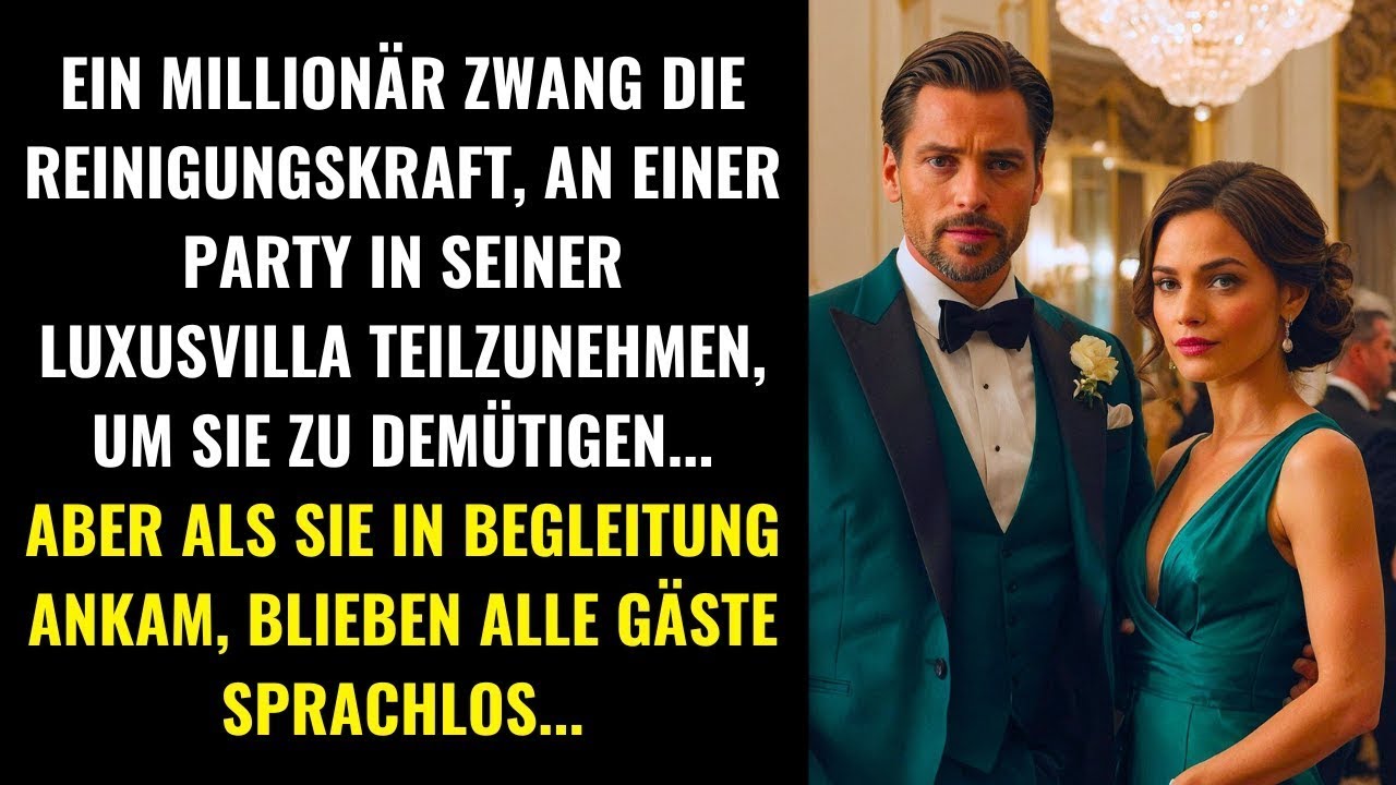 EIN MILLIONÄR ZWINGT DIE PUTZFRAU ZU SEINER PARTY, DOCH IHR AUFTRITT MACHT ALLE SPRACHLOS...