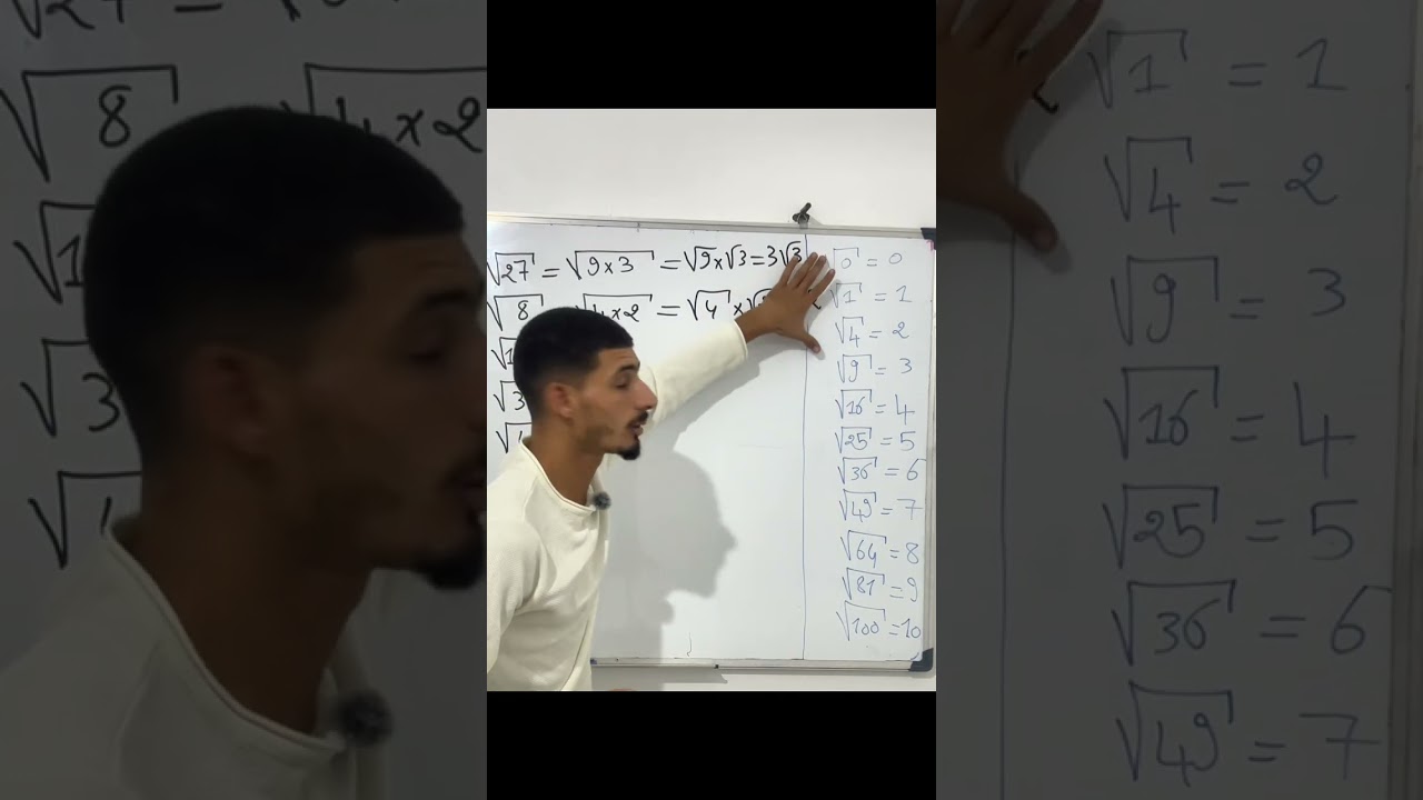  Les racines carrées 3 année collège كفاش نبسط الجدور مربعة 