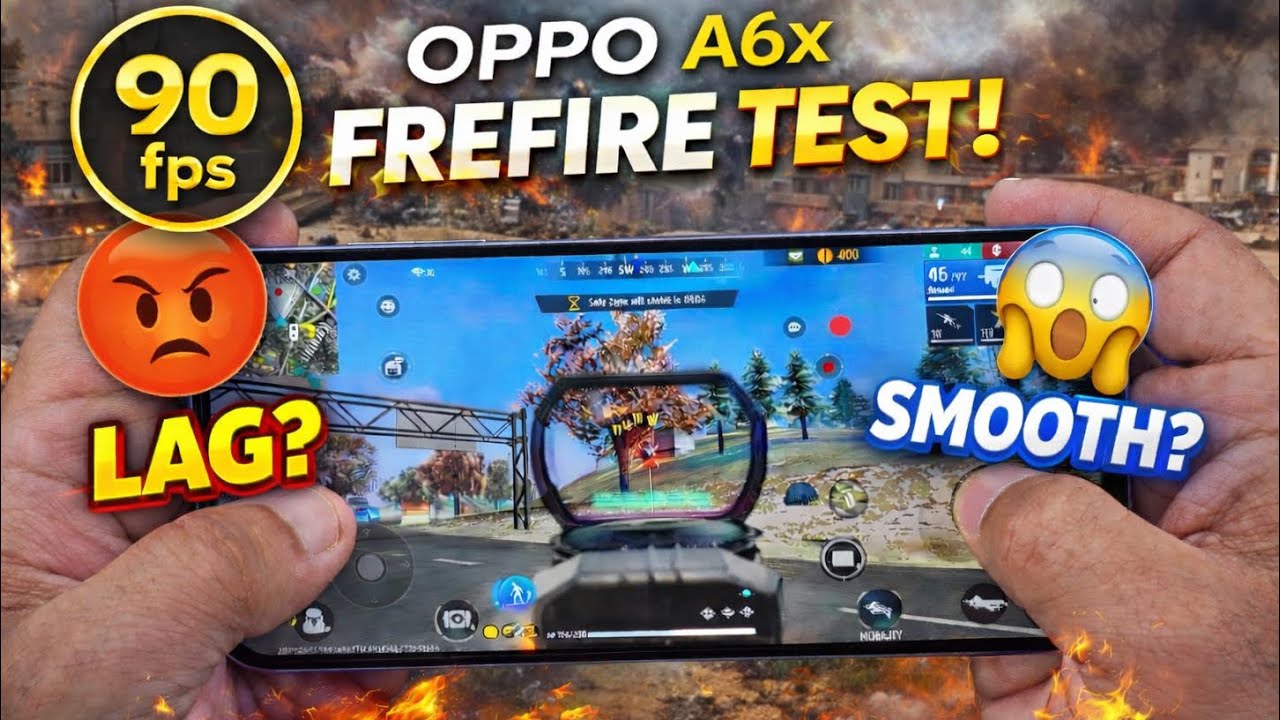 Oppo A6x Free Fire Game Test 🔥 Graphics, FPS & Lag? | Best Budget Gaming Phone?