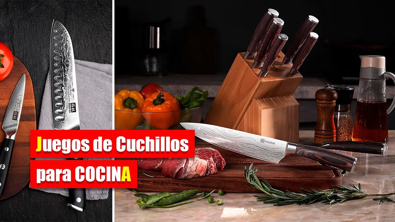 Mejores 5 Juegos de CUCHILLOS para COCINA 2025 en Amazon ✅