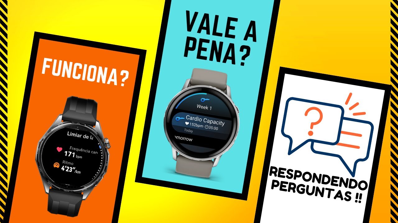 Respondendo dúvidas sobre CORRIDA, Garmin, Huawei, Galaxy Watch e Amazfit