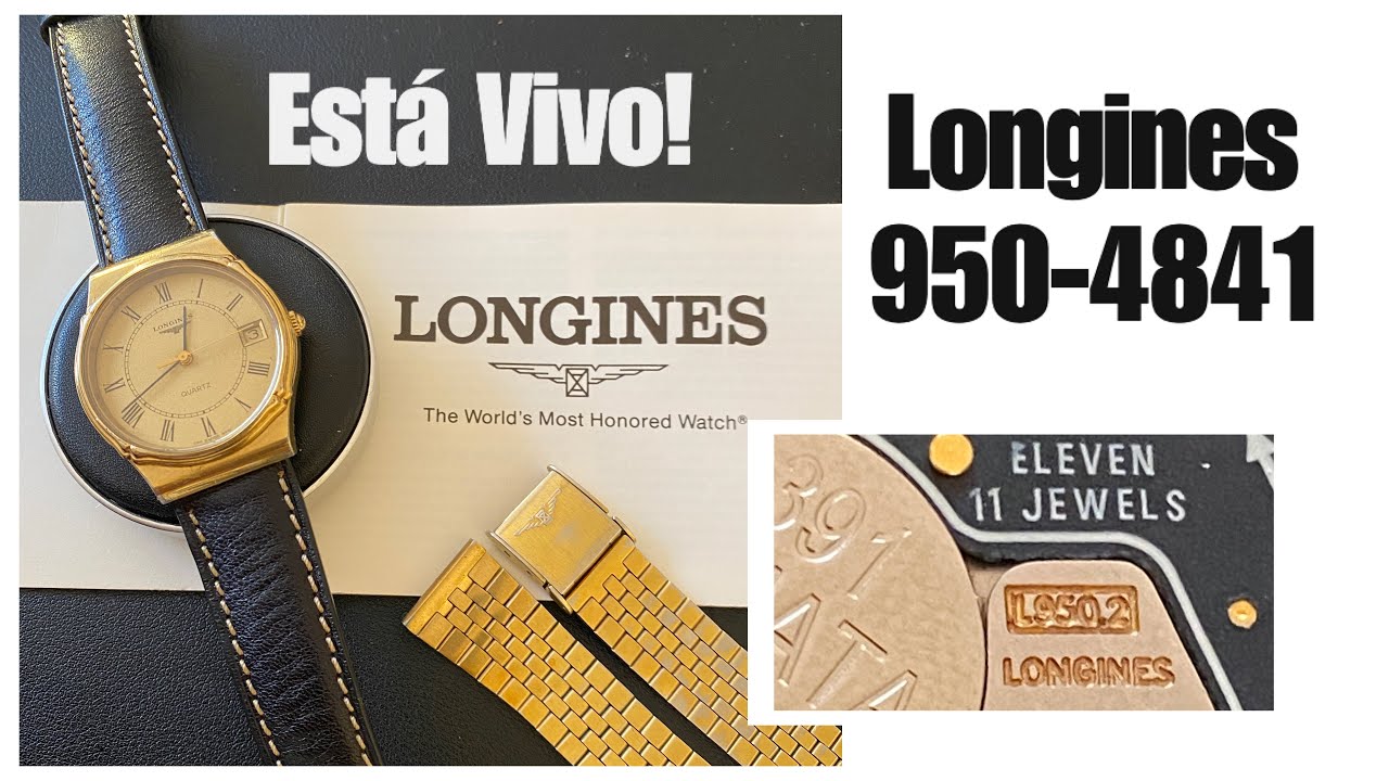 ¡Increíble! Reloj Longines Vintage con Recibo de Compra de 1989 Le Grande Classique ( 950-4841)