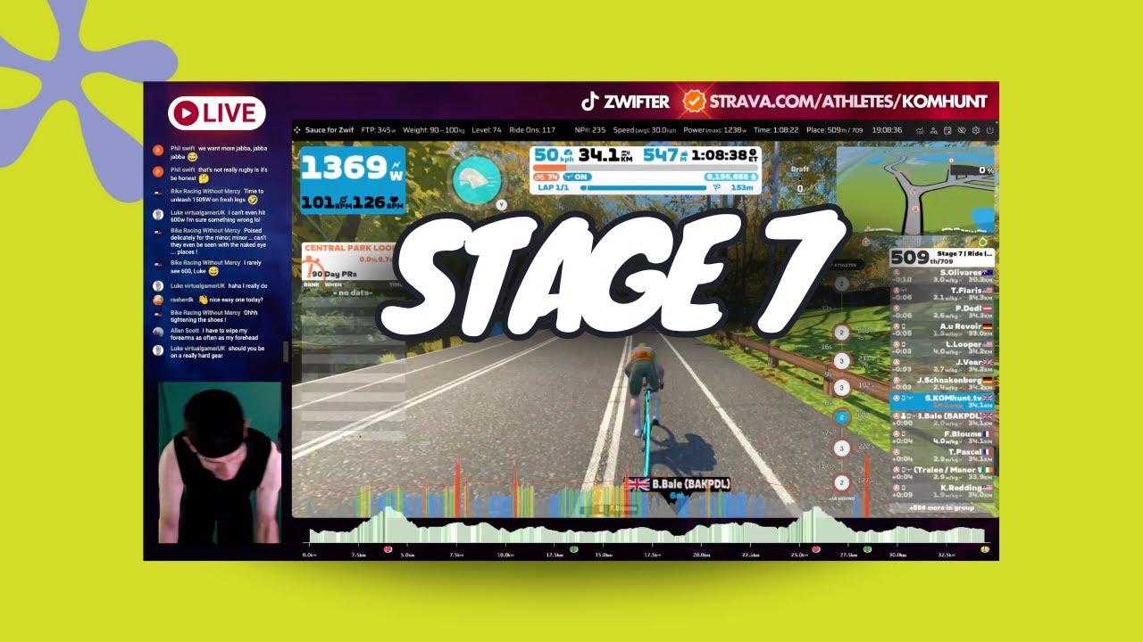 🔴 TOUR DE ZWIFT STAGE 7 (A)