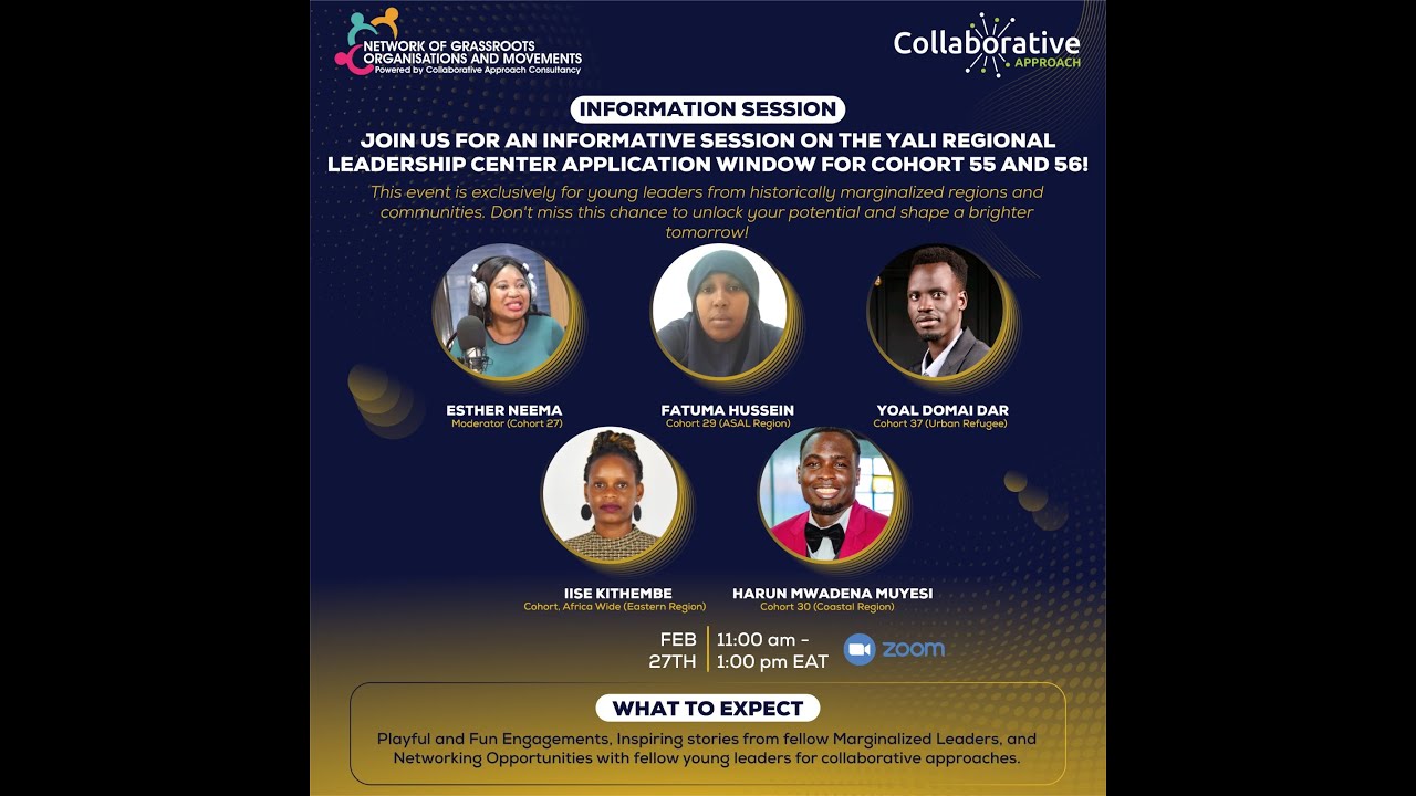 Information Session on the YALI Regional Leadership Center Application (Marginalized Young Leaders)