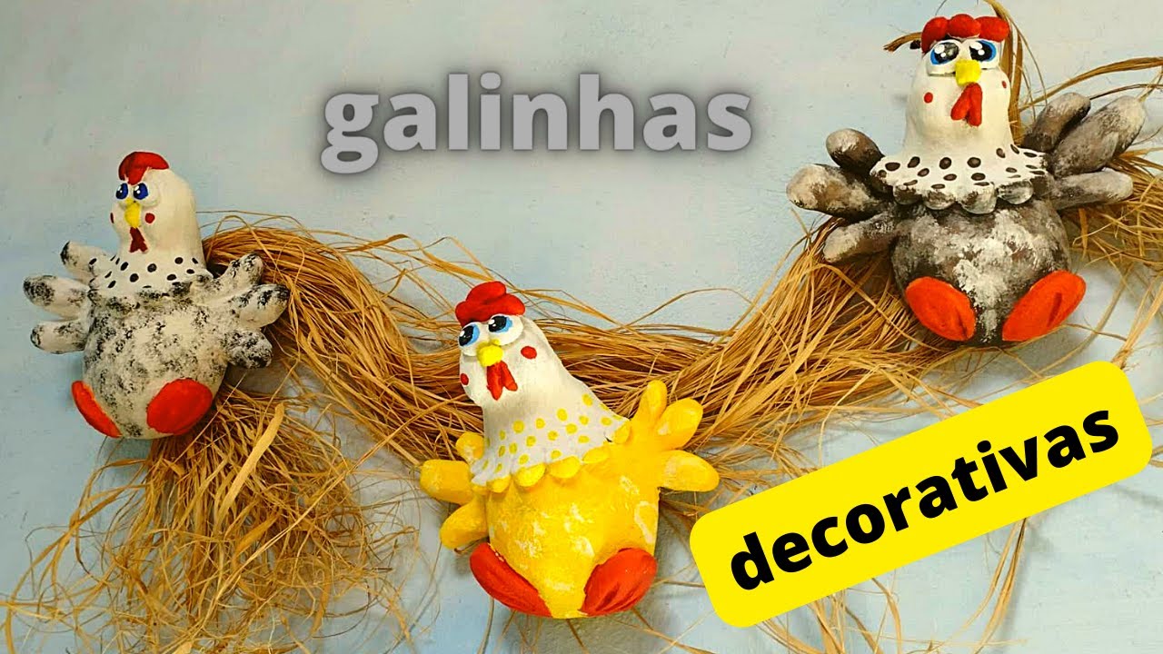 ✅ GALINHA DECORATIVA DE CIMENTO