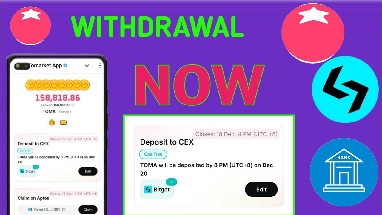 Tomarket Withdraw In Exchange | Toma Token Withdraw Full Process | Tomarket Withdraw In Banking