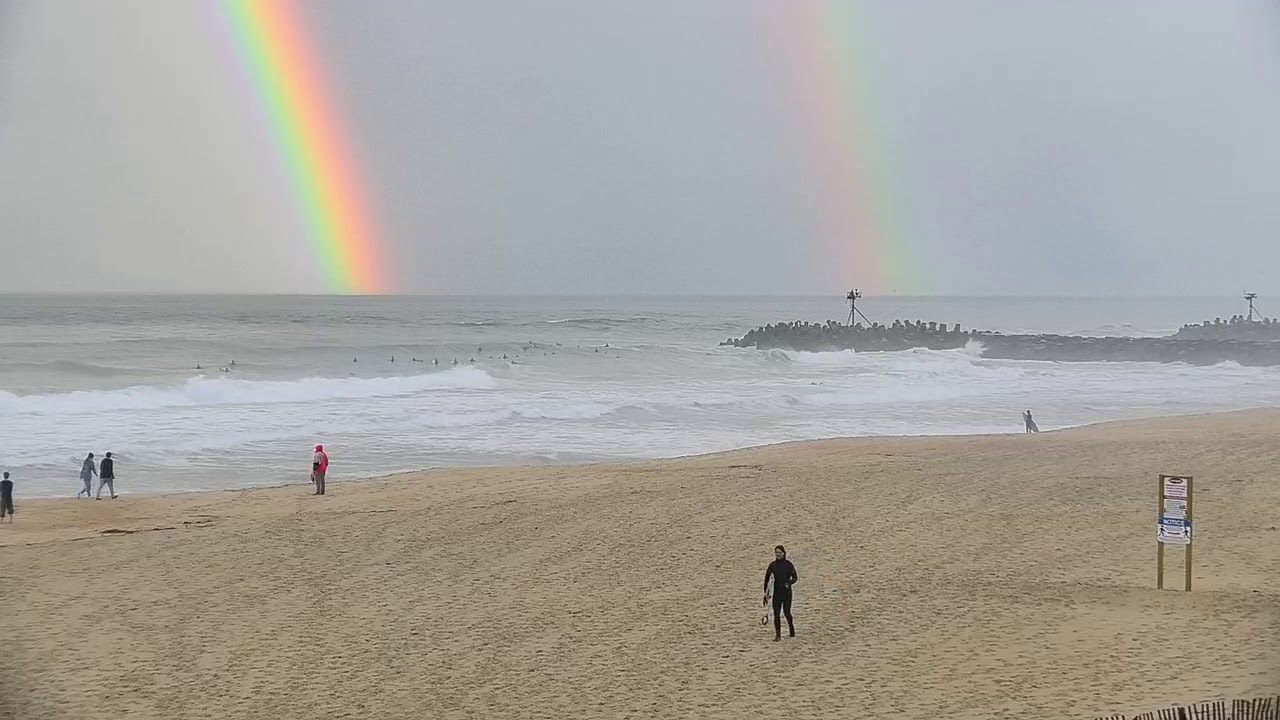 Double Rainbow Surf at Manasquan Inlet NJ