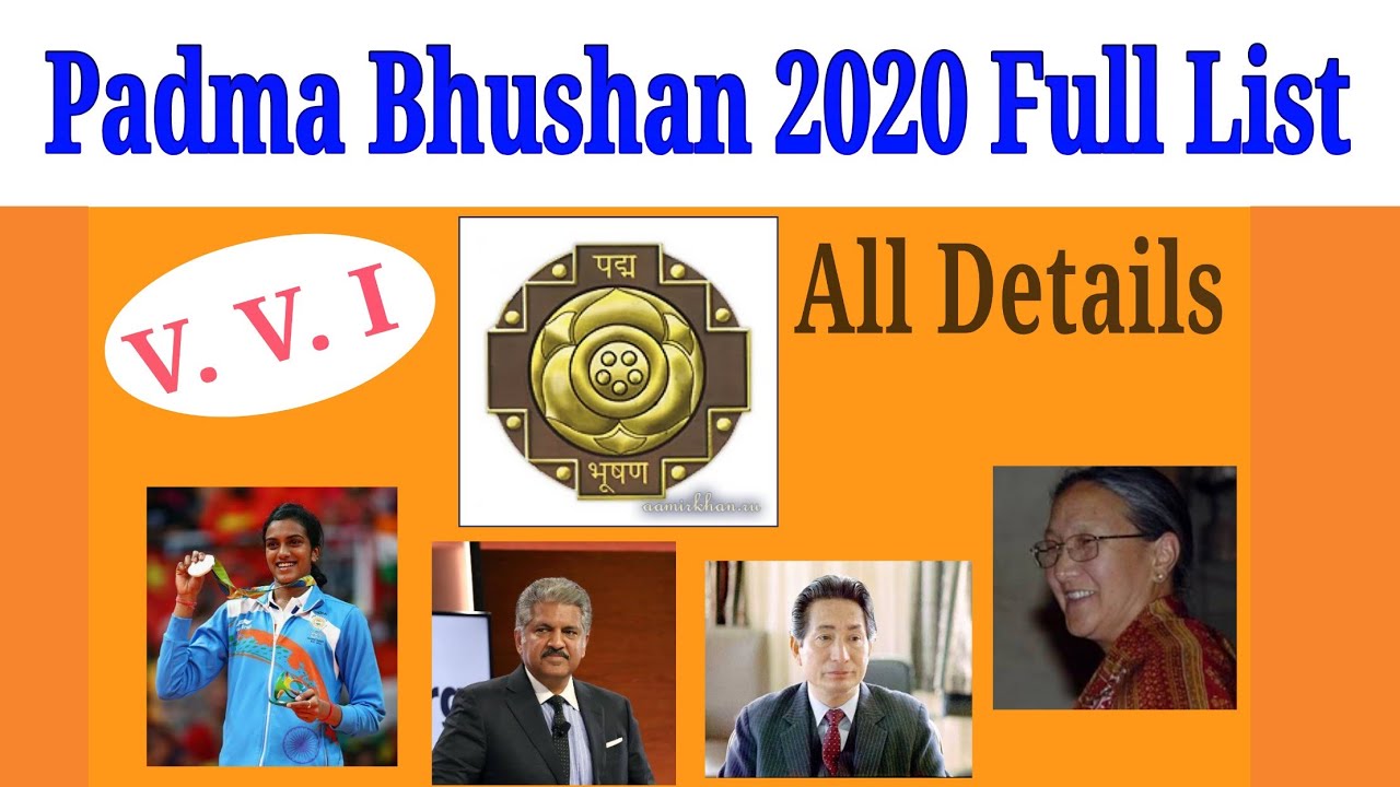 Padma Bhushan 2020 Full List