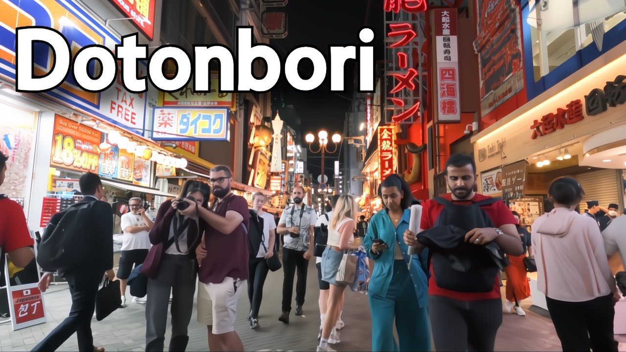 【4K】𝐖𝐀𝐋𝐊 🇯🇵 Dotonbori Street in Osaka Japan