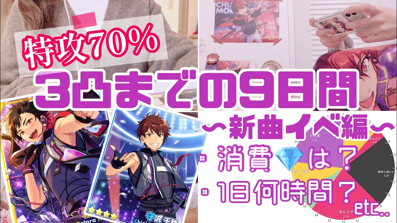 【3凸Vlog】実質3日、、？推しイベ3枚取りまで走る9日間#あんスタ