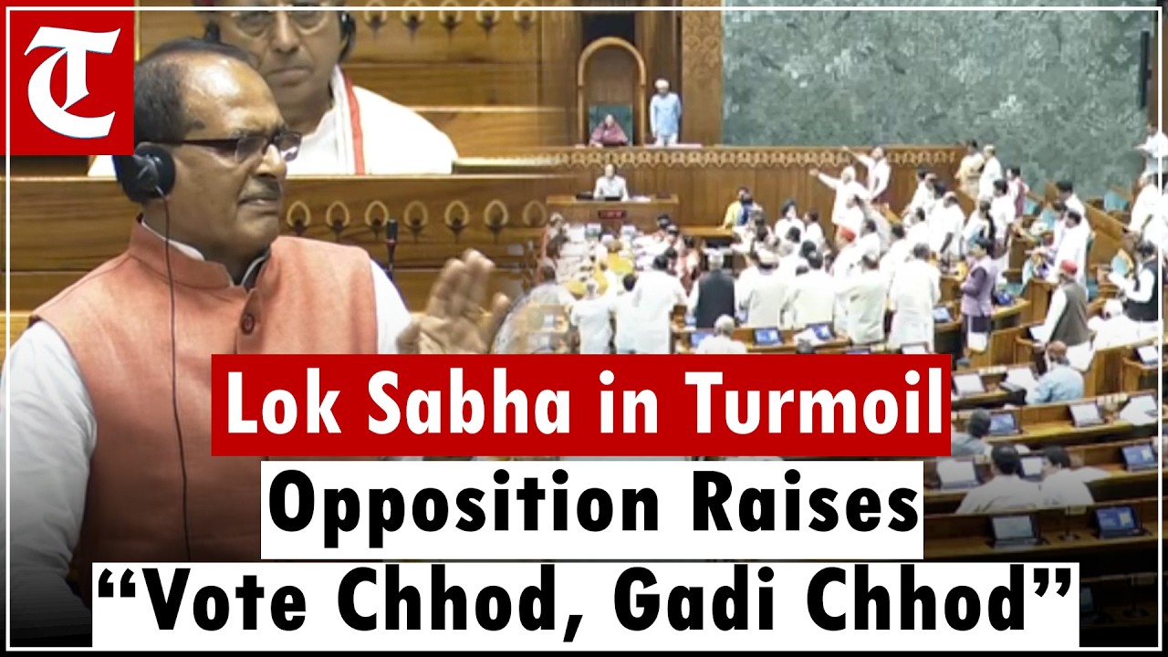 “Vote Chhod, Gadi Chhod!” – Opposition Slogans Create Chaos in Lok Sabha
