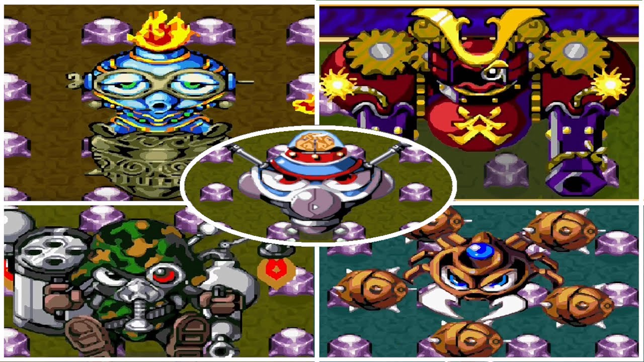 Super Bomberman 4 [All Bosses] [HD] SNES