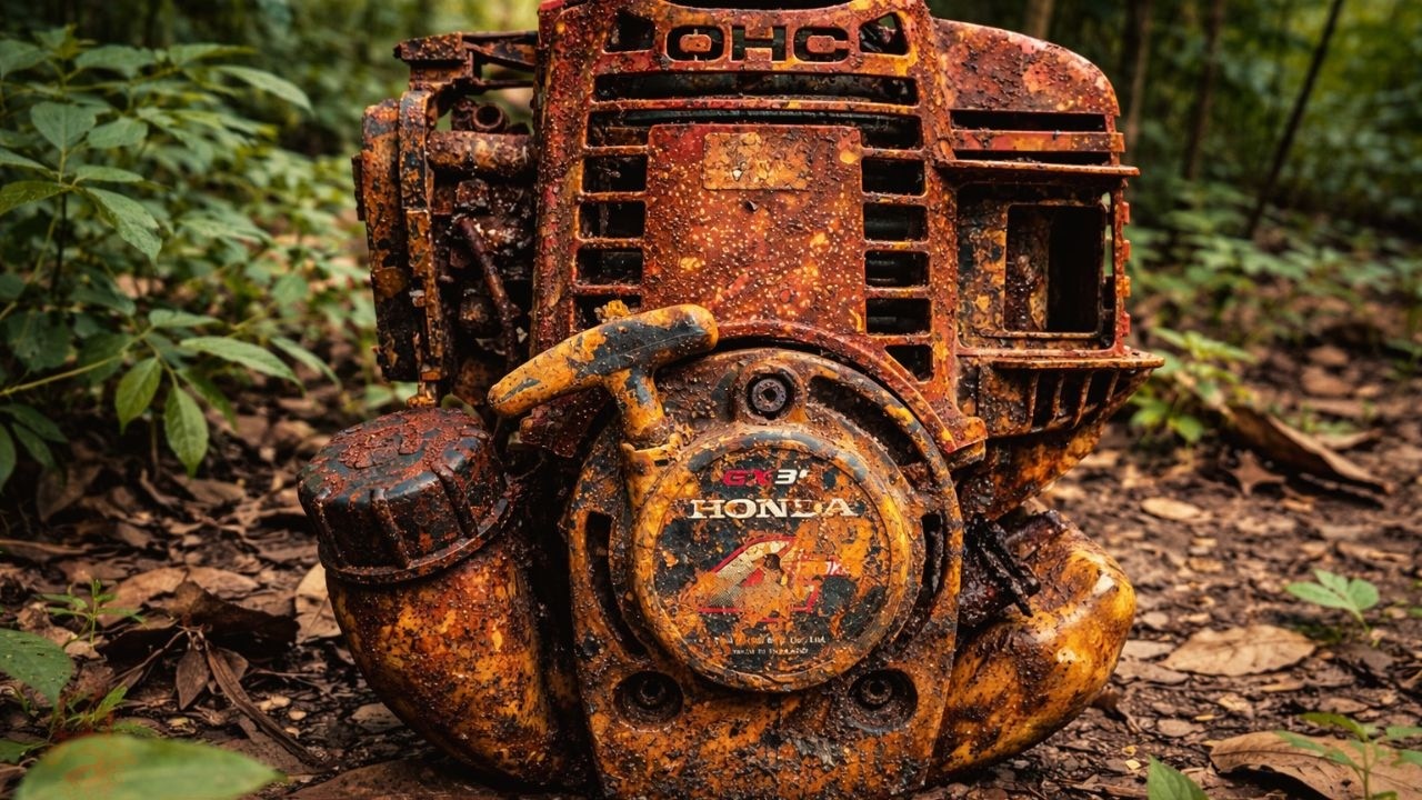 This Rusty Honda GX35 Was Completely Dead… Watch the Full Restoration