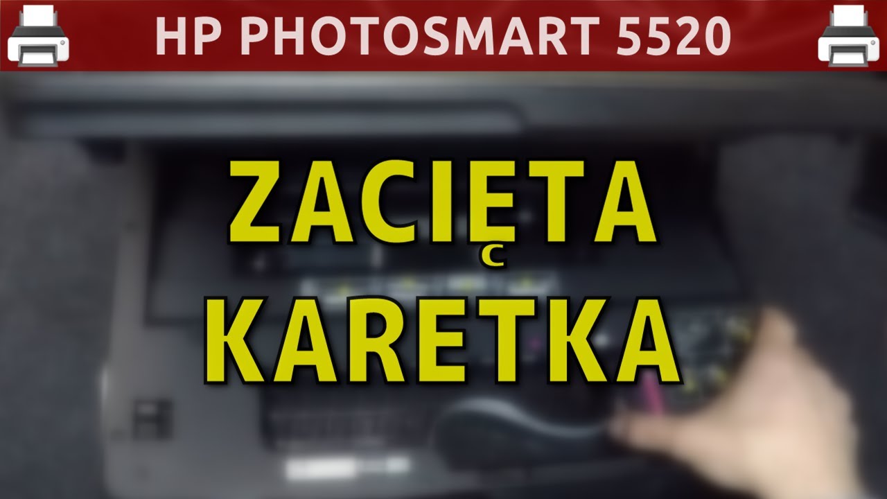 HP PHOTOSMART 5520 🖨️ Zacięta karetka