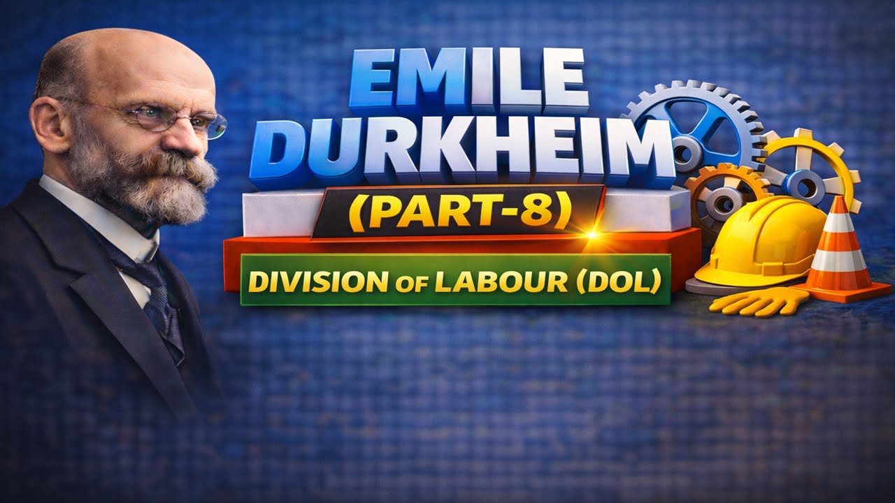 33-Emile Durkheim(Part-8)- Division of Labour in Society, Background of Division of Labour (DoL)