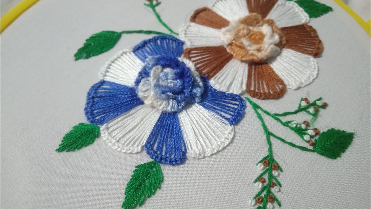 Simple Yet Eye-Catching Floral  Embroidery Design