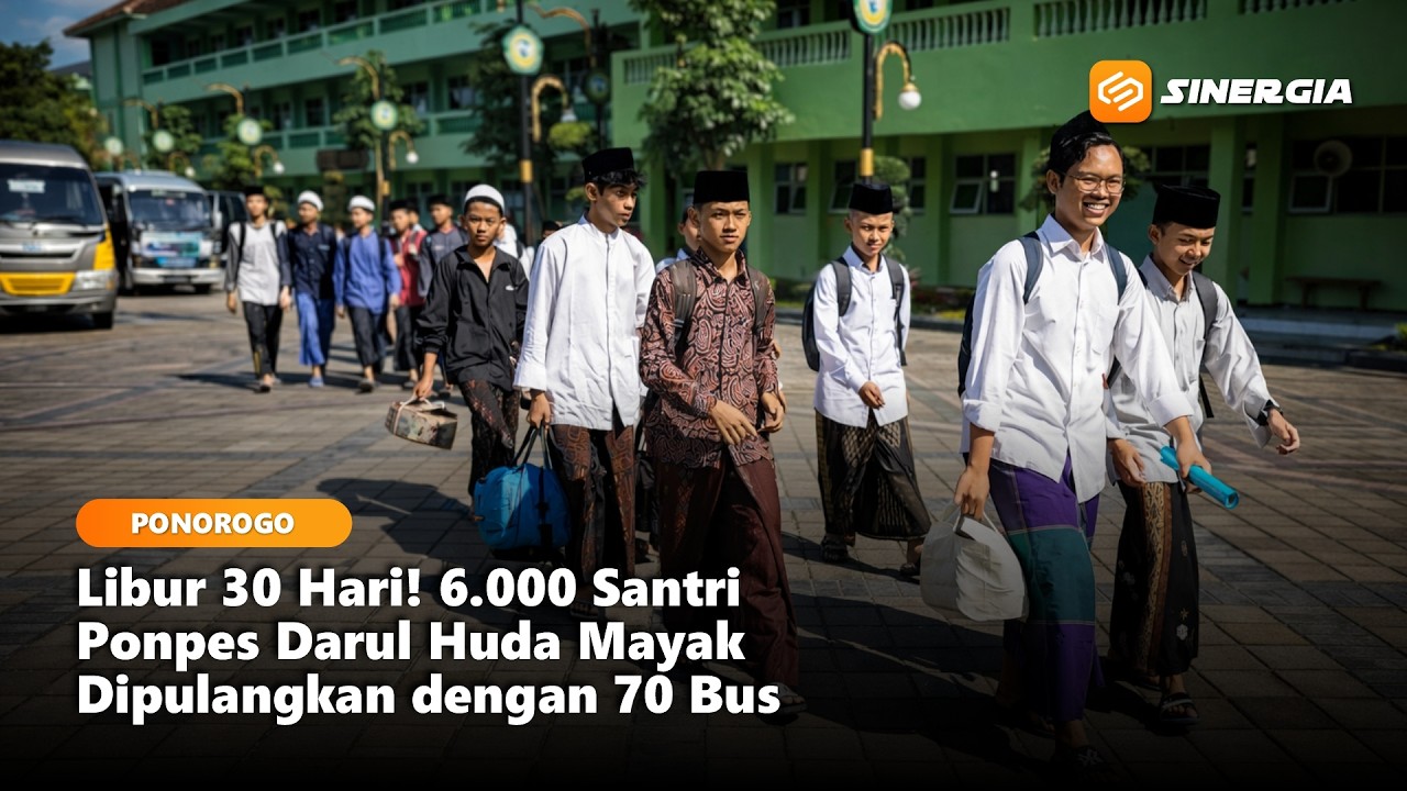 PONOROGO - Libur 30 Hari! 6000 Santri Ponpes Darul Huda Mayak Pulang Kampung