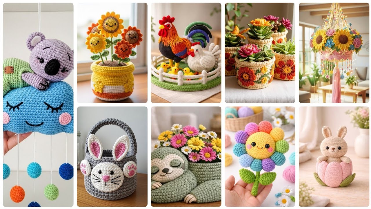Maravillosas y hermosas ideas de patrones de crochet a mano para la decoración del hogar. 