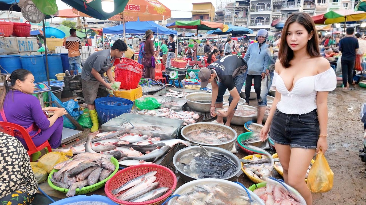 Ultimate Cambodia Fish Market Tour 2026  Freshwater Fish & Street Life