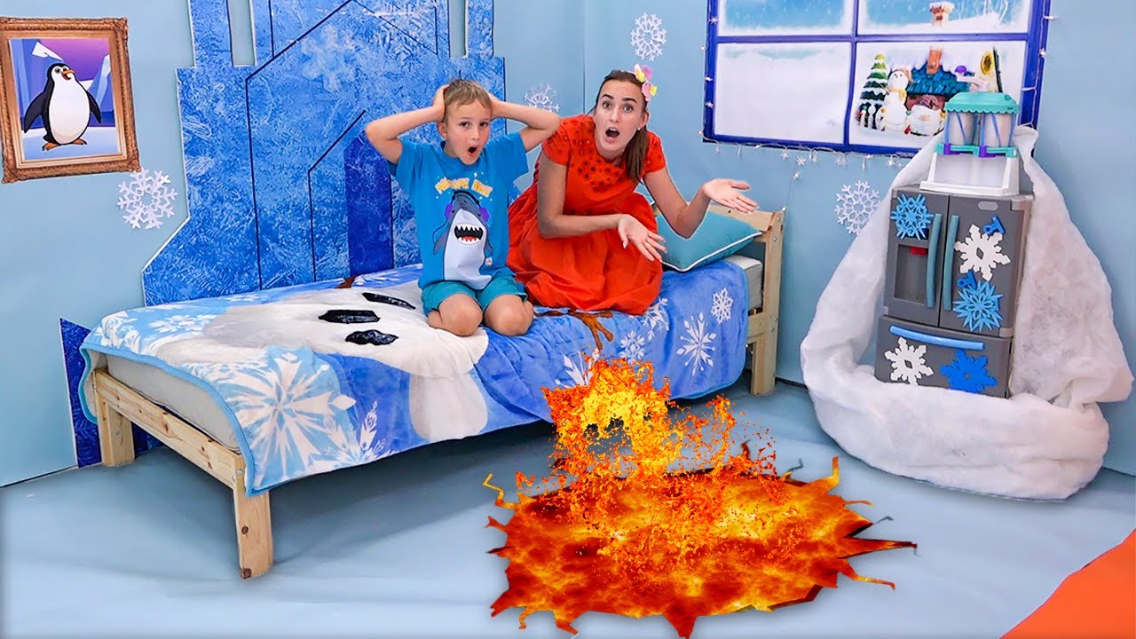 Vlad y desafío caliente vs frío con mamá