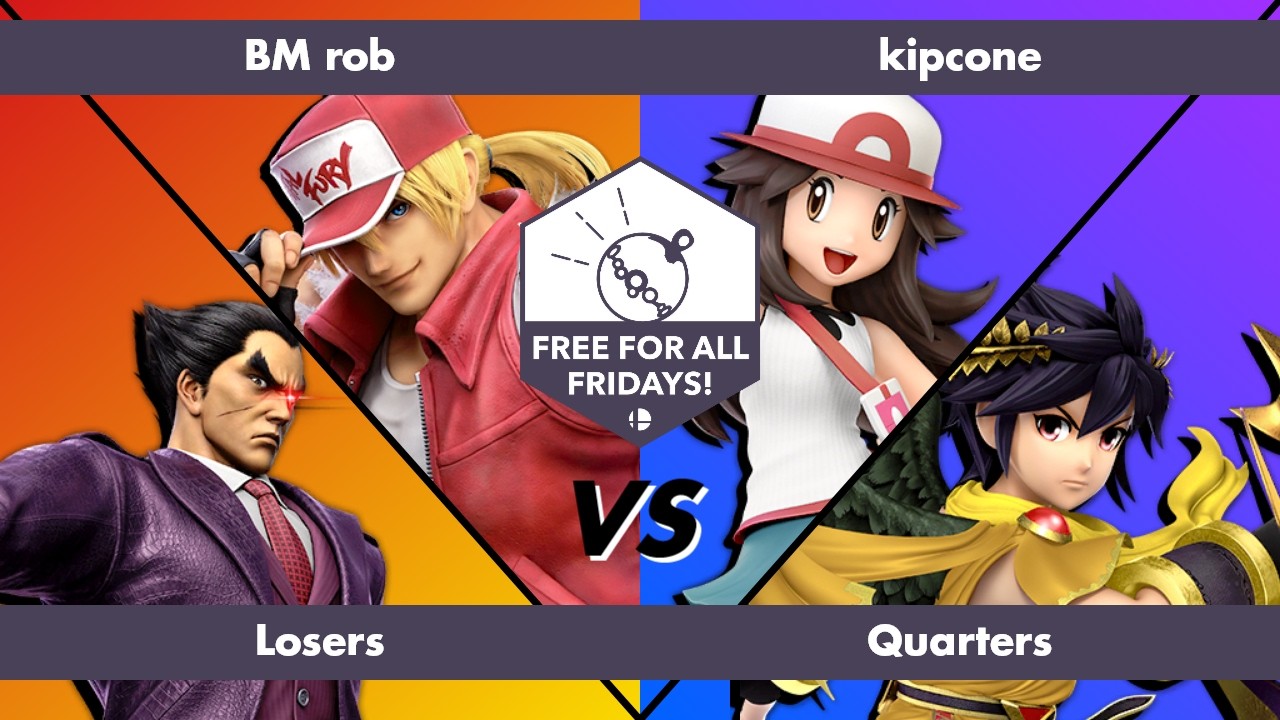 Free for All Fridays 81 Losers Quarters: BM rob (Terry) vs kipcone (Pokemon Trainer, Dark Pit)