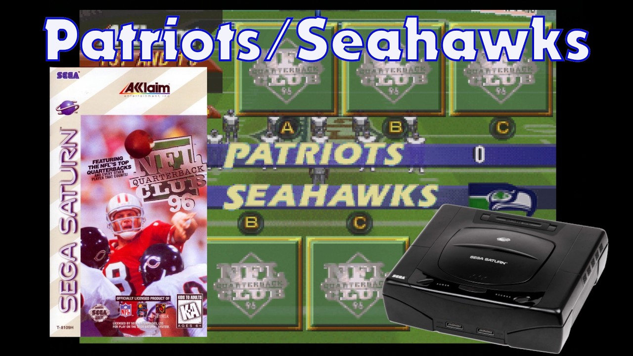 Patriots / Seahawks Sim - NFL Quarterback Club 96 - Sega Saturn (1995)