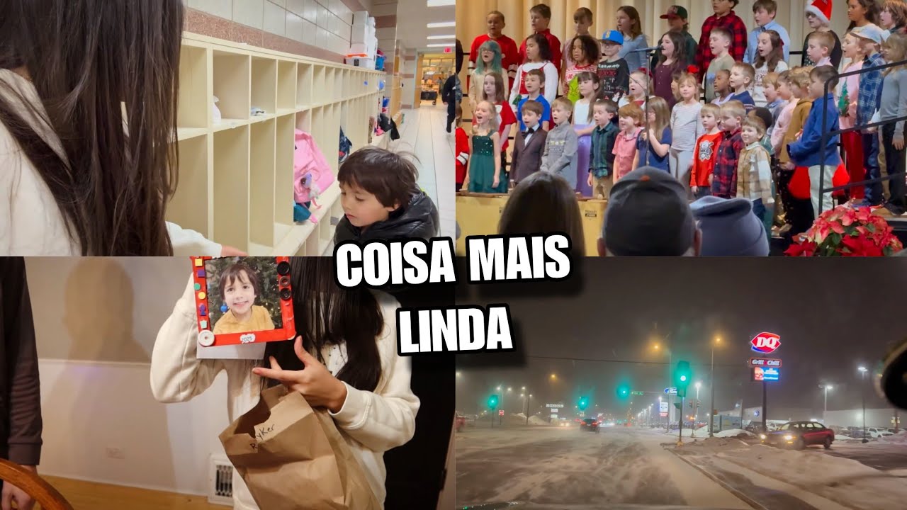 SAÍ NA TEMPESTADE DE NEVE - APRESENTAÇÃO NA ESCOLA- MEU PRESENTE DE NATAL 😭