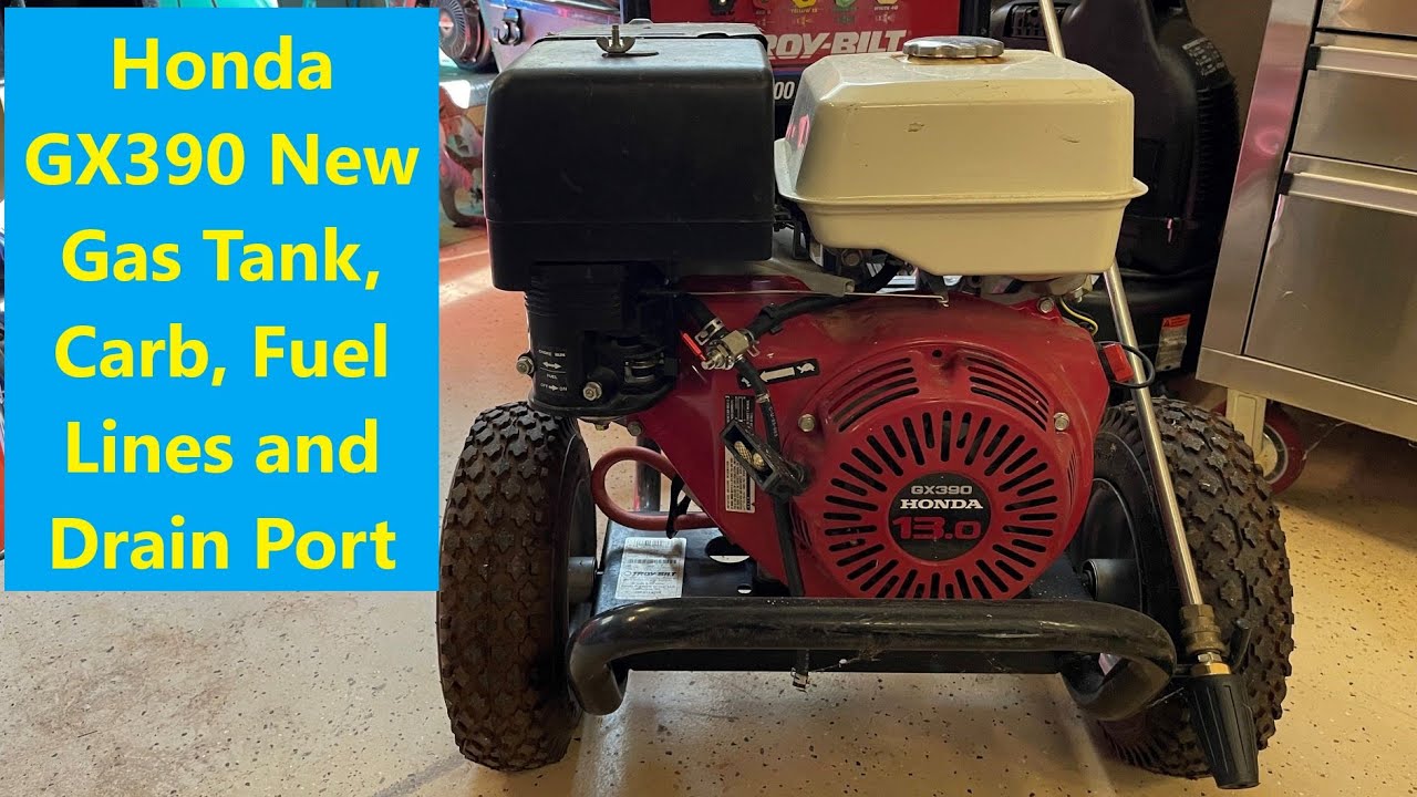 Honda GX 390 Gas Tank, fuel line, and Carb Replacement Step by Step for Pressure Washer w Dr  Joe