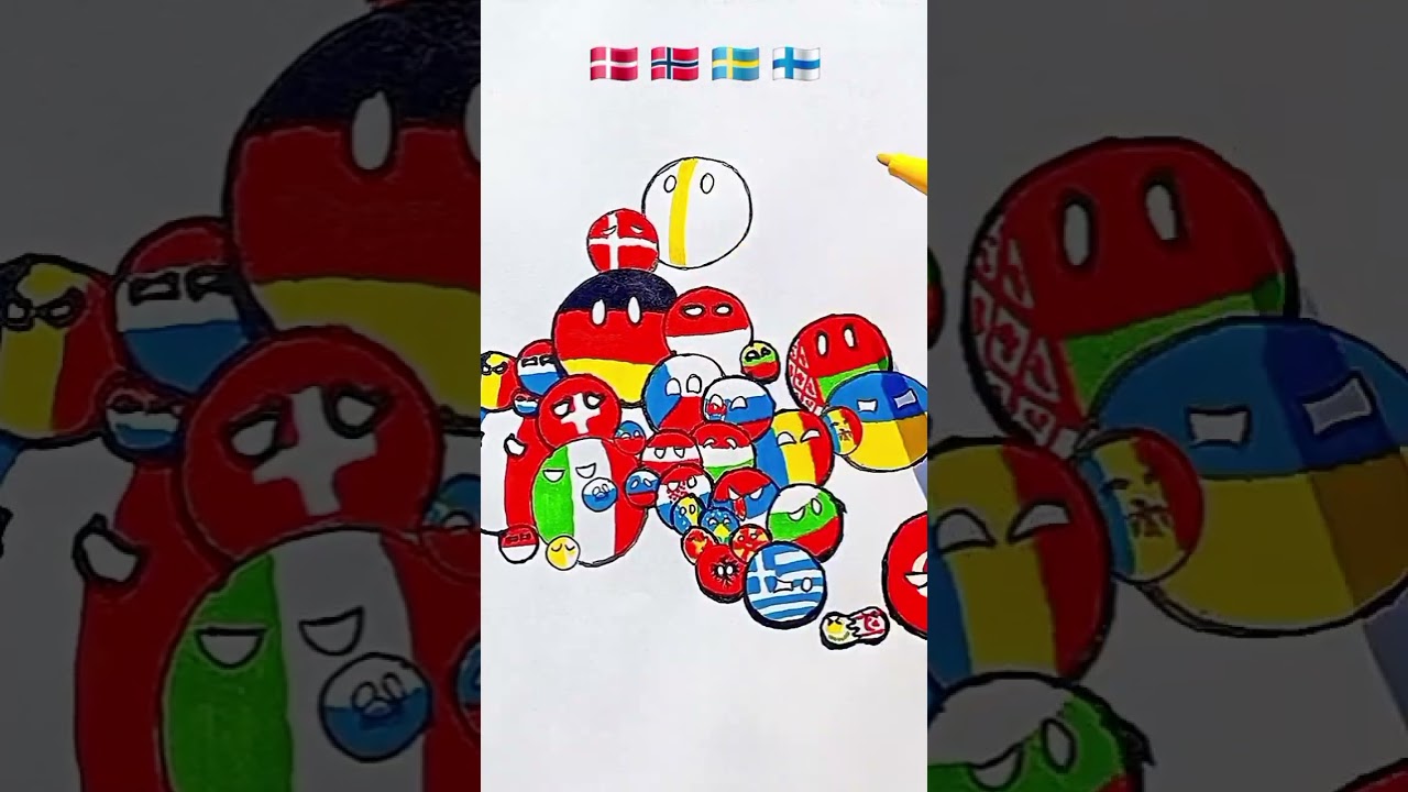 Draw countryball Of Europe #europe #countryball #drawing 