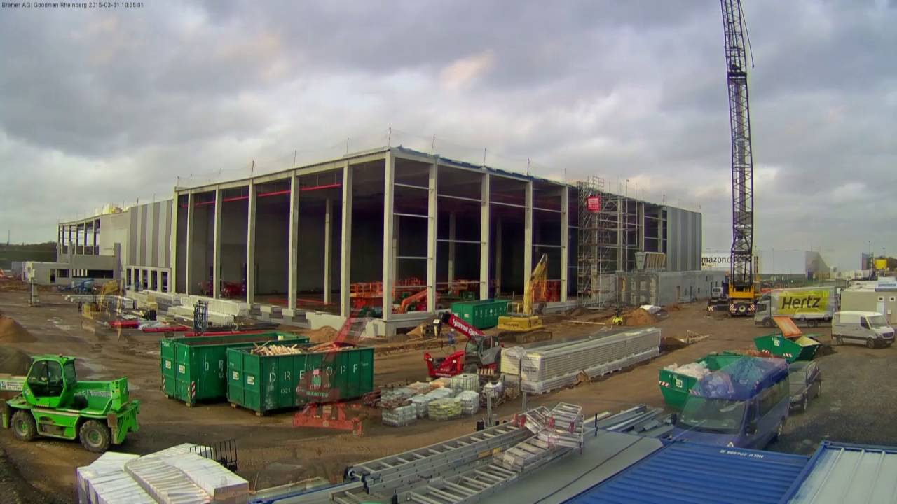 WebCam Zeitrafferfilm Neubau Logistikcenter