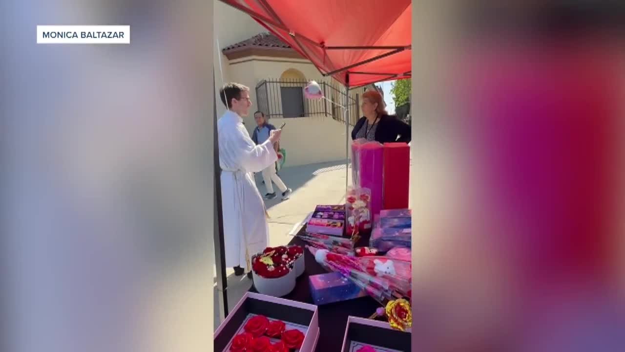 Bakersfield Priest gets upset with vendors selling flowers