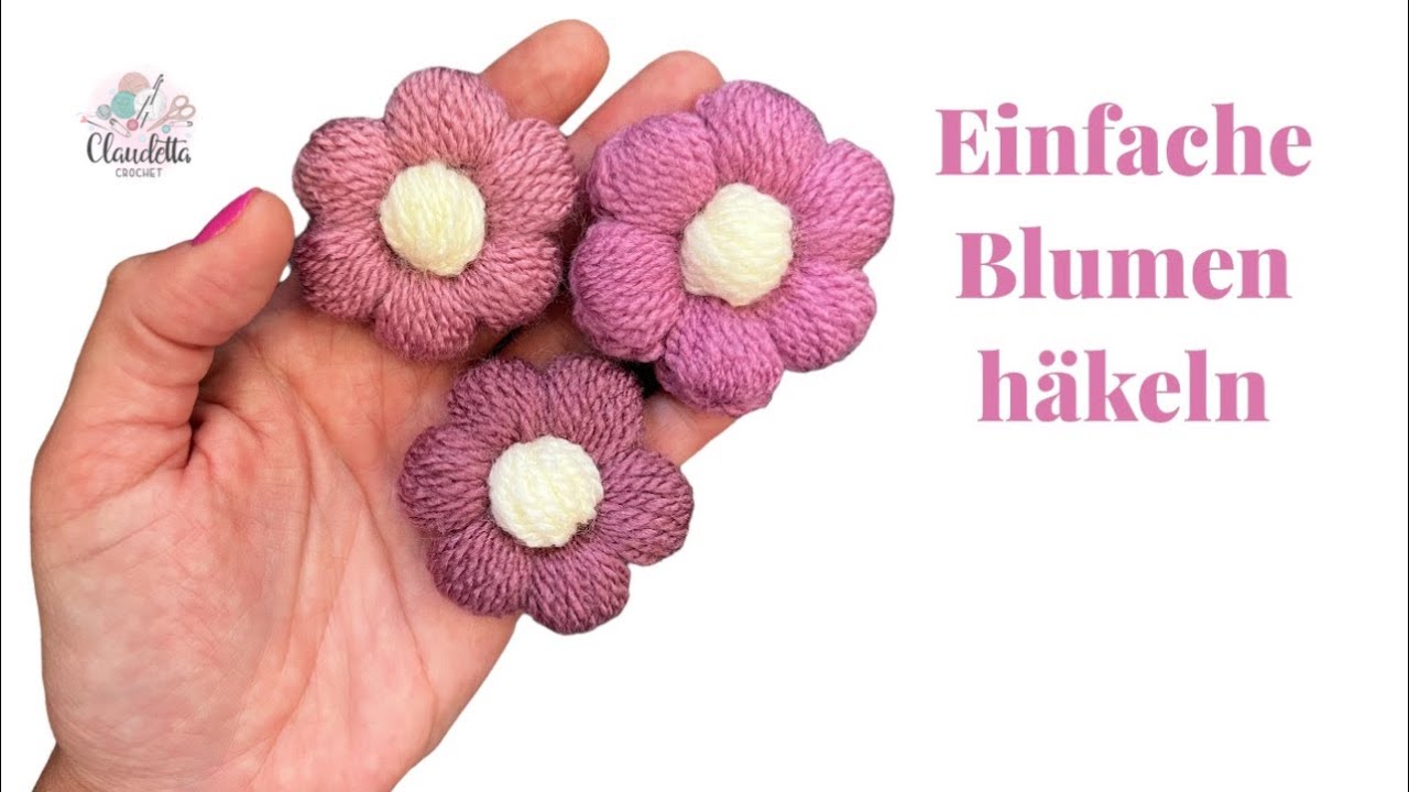 EINFACHE Blume häkeln 🌸