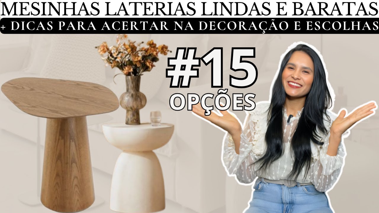 10 MESINHAS LATERAIS LINDAS + DICAS PARA ACERTAR NA DECORA&Ccedil;&Atilde;O E ESCOLHA, MELHORES SELE&Ccedil;&Otilde;ES! #casa