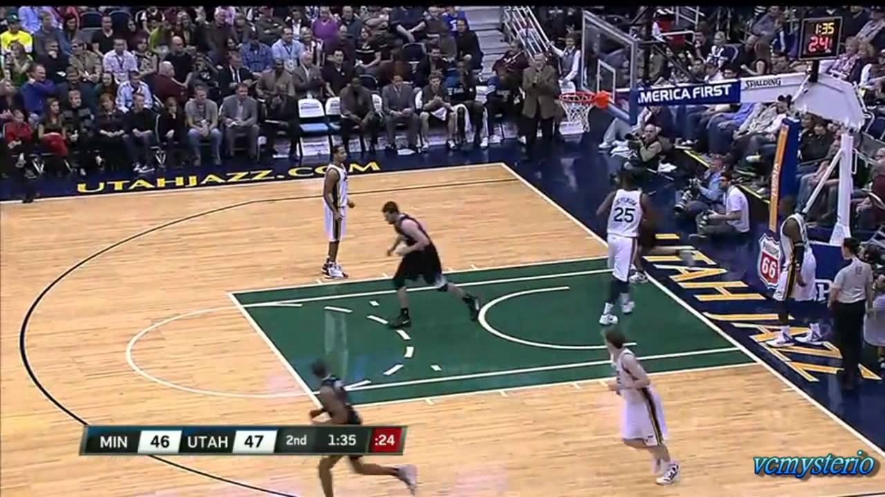 Ricky Rubio 17pts-11ast vs Jazz (01.21.2012)