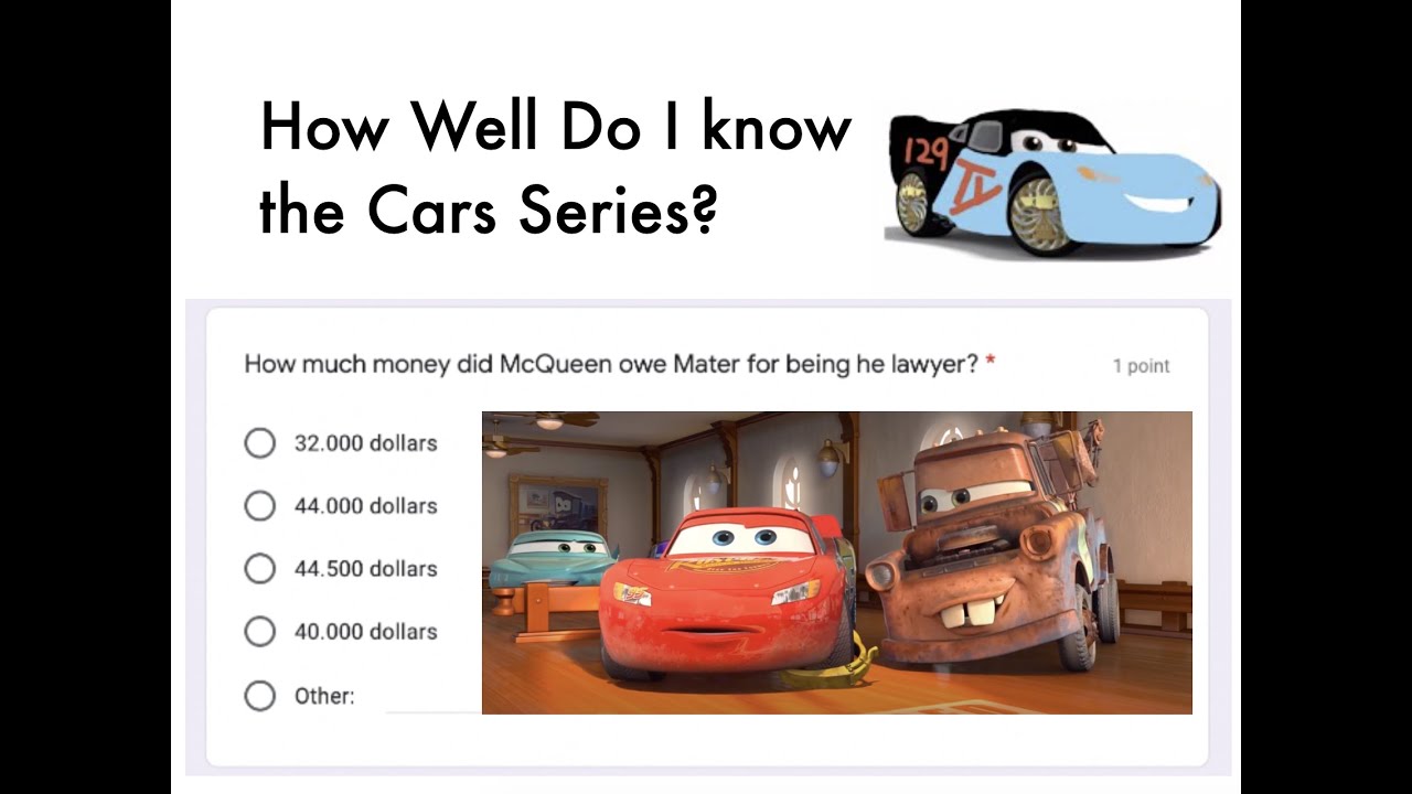 How Well Do I Know The Disney-Pixar Cars Series? (Taking RobinTalesFighter's Cars Quiz!)