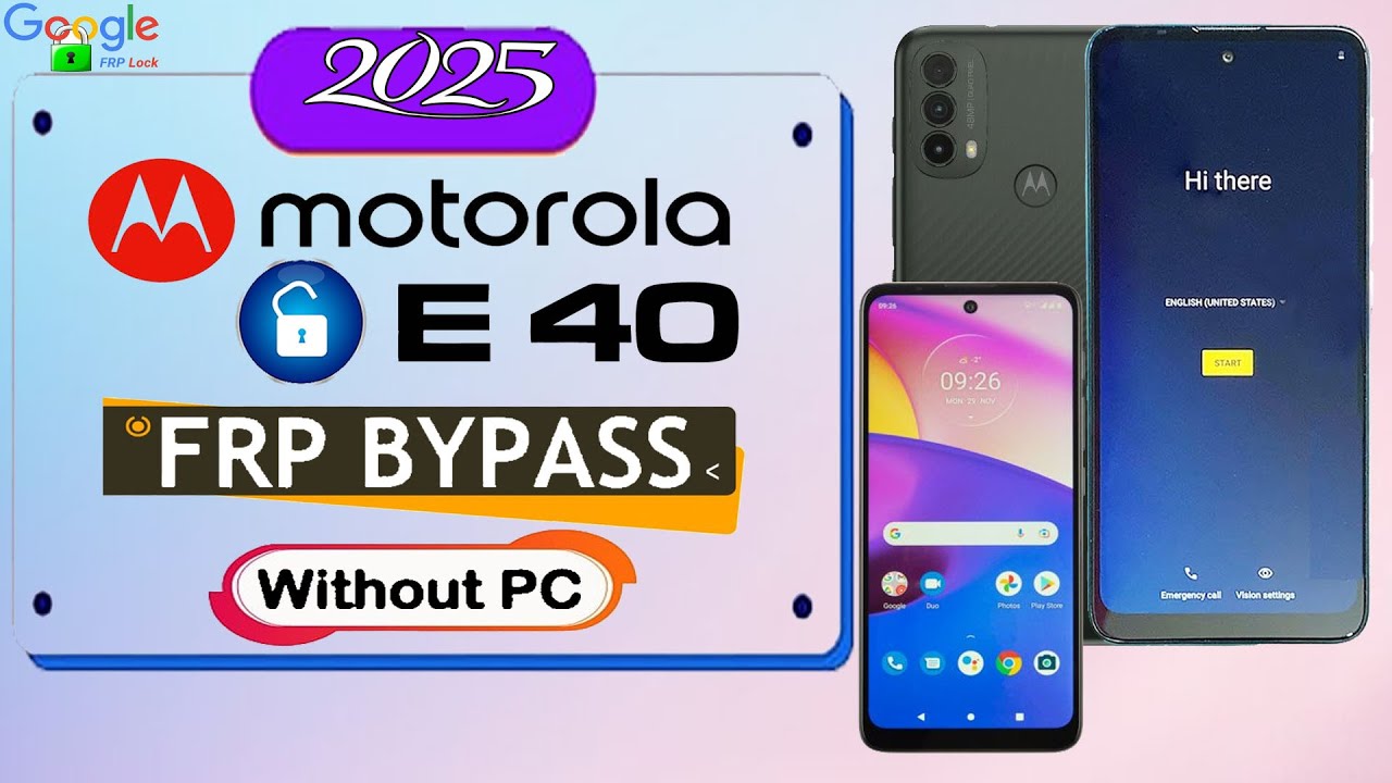 Motorola E40 FRP Bypass Android 11,12 Update Moto E40 Google Account Bypass Without Pc 2025  100% ok