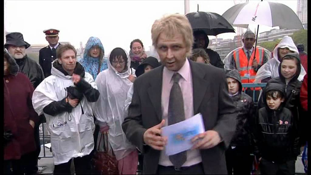 Bob Hale of Horrible Histories at The Diamond Jubilee Thames Pageant - BBC 3rd June 2012