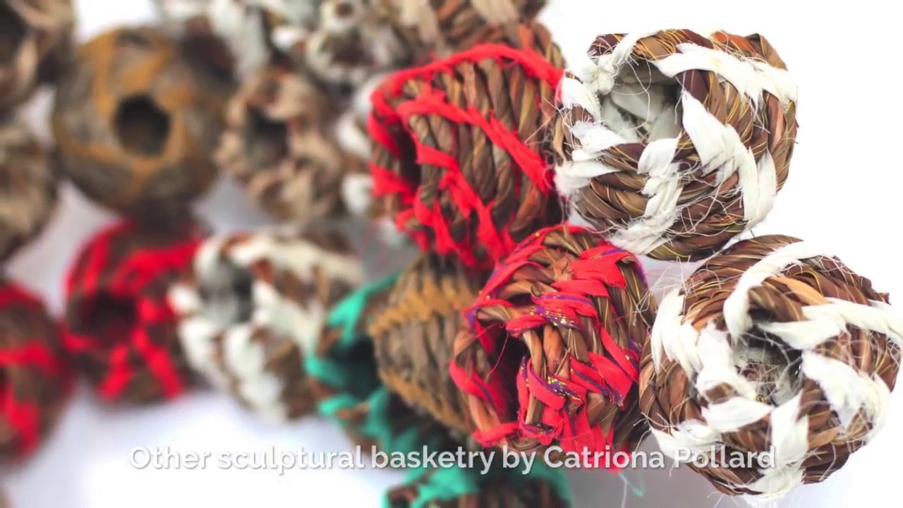 Sculptural basketry artist Catriona Pollard explains random weave