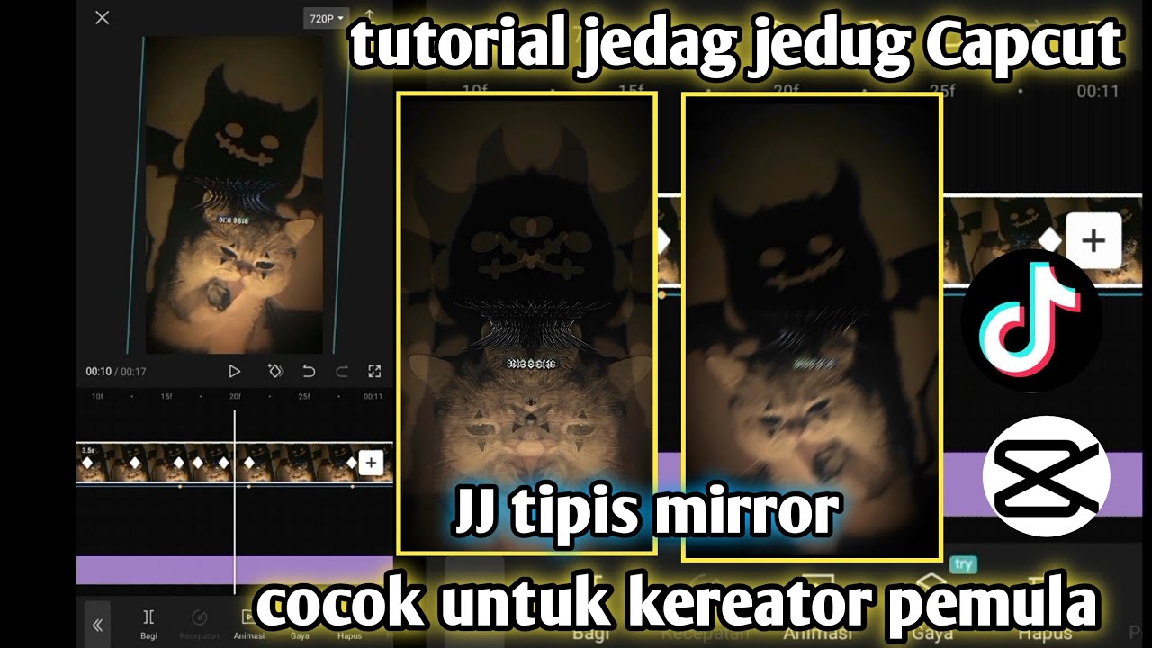 tutorial jedag jedug Capcut || JJ tipis  versi mirror