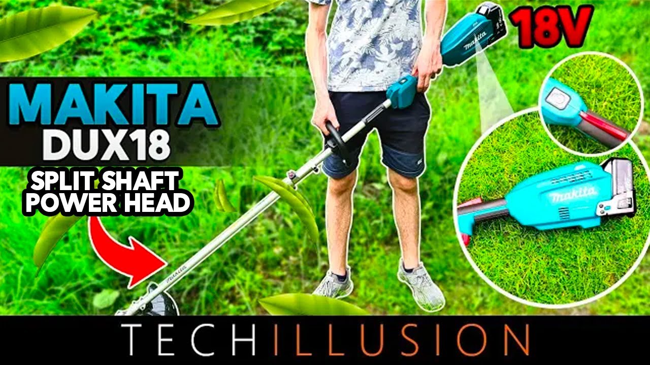 🔥ENOUGH POWER with 18 volts?! 🤔💪MAKITA DUX18Z 18V cordless Split Shaft Power Head- Review & Test