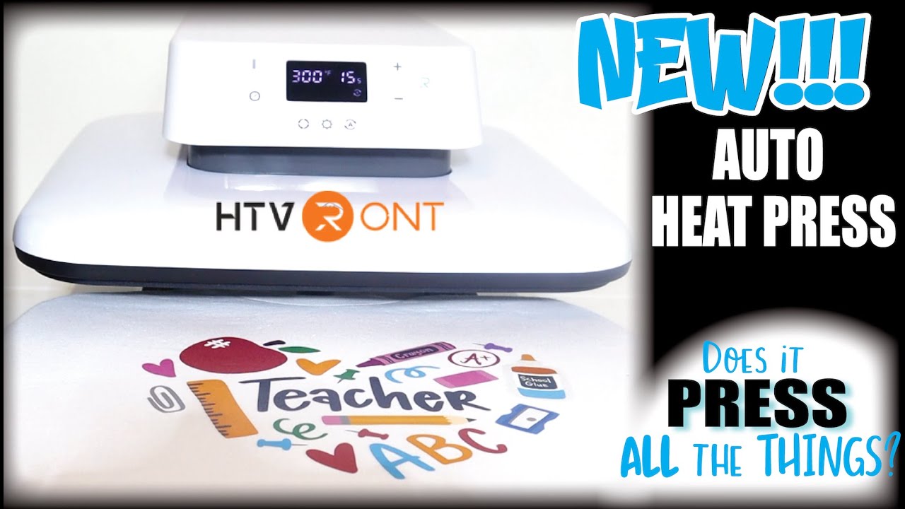 NEW! HTVRONT 15x15 AutoPress Heat Press Review | Sublimation, Eco-Solvent, Bling and DTF Shirts