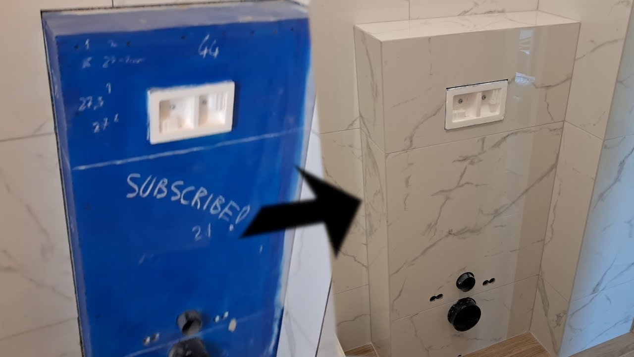 Tiling a Wall-Hung Toilet Frame