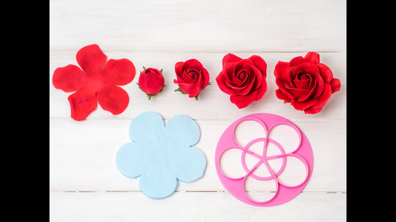 Anleitung Rose aus Blütenpaste (5 Petal Ausstecher - Teil 1)**