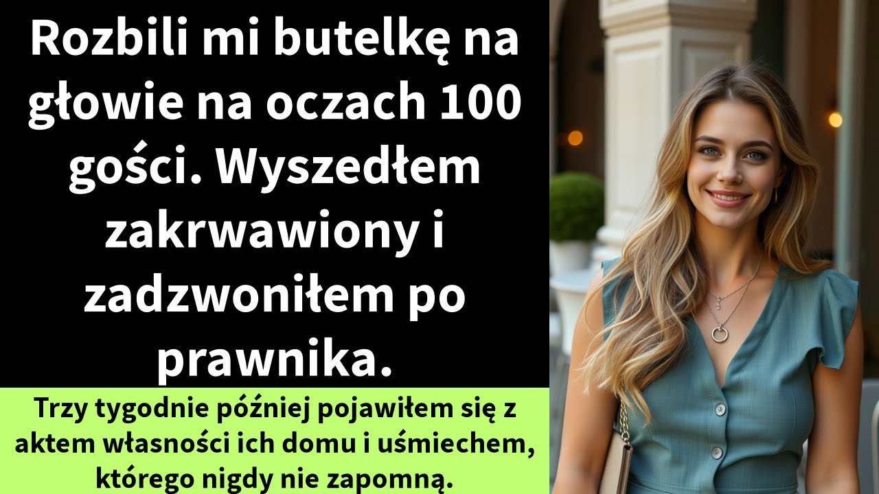 Rozbili mi butelkę na głowie na oczach 100 gości. Wyszedłem zakrwawiony i zadzwoniłem po prawnika.