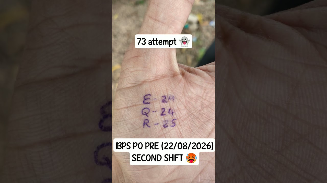 IBPS PO TOTAL ATTEMPT 🥵 #ibps #ibpspo #sbi