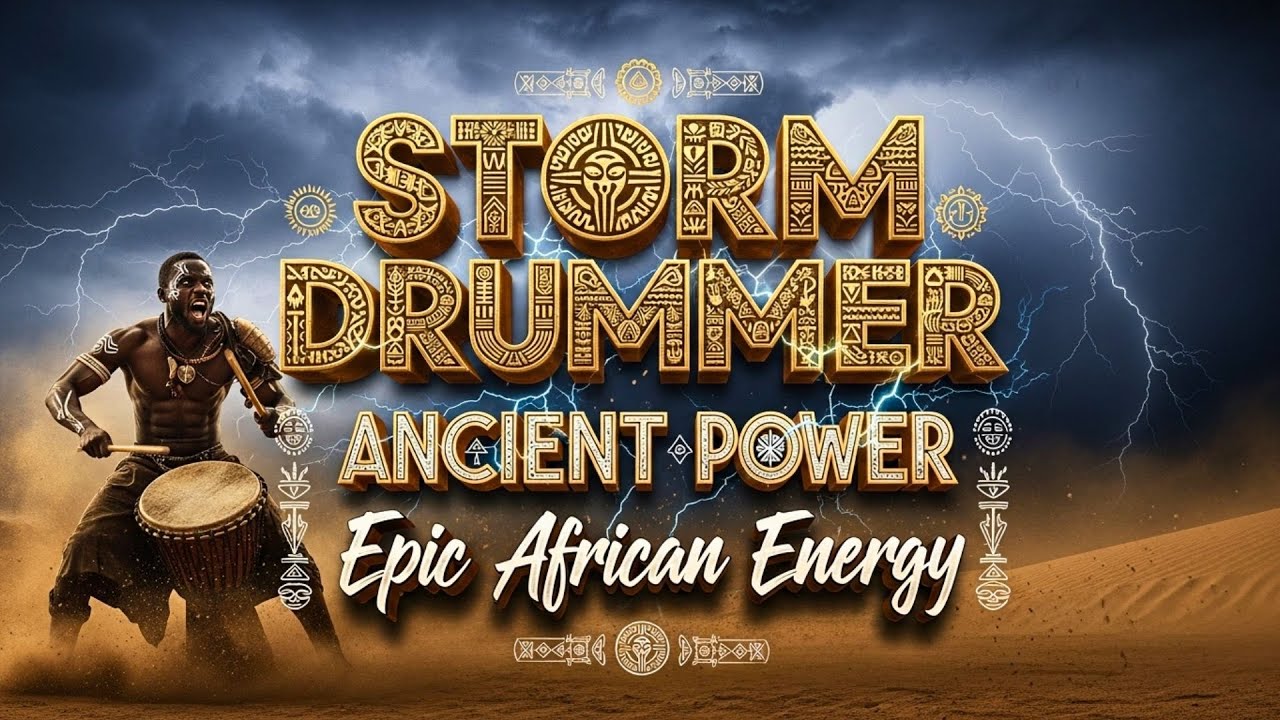⚡ Storm Drummer Awakens Ancient Power | Epic African Drum Energy in the Desert