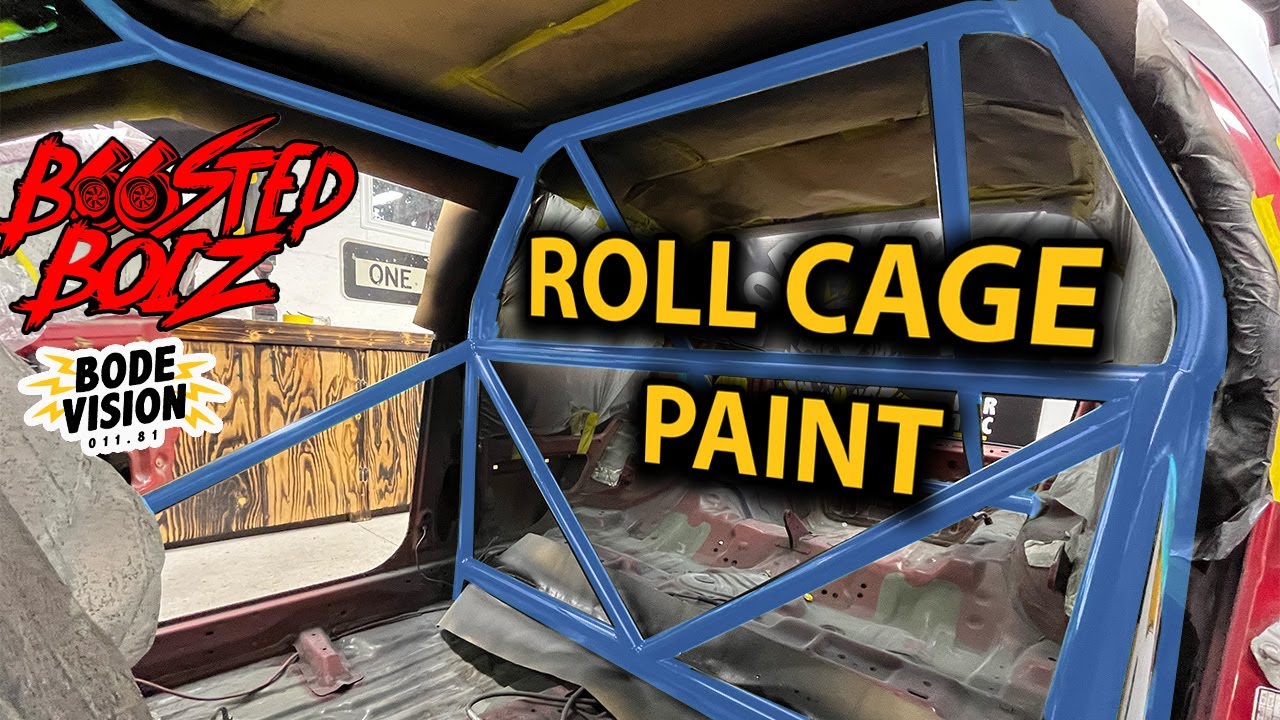 Painting The Roll Cage In The @boostedboiz Civic Hatch