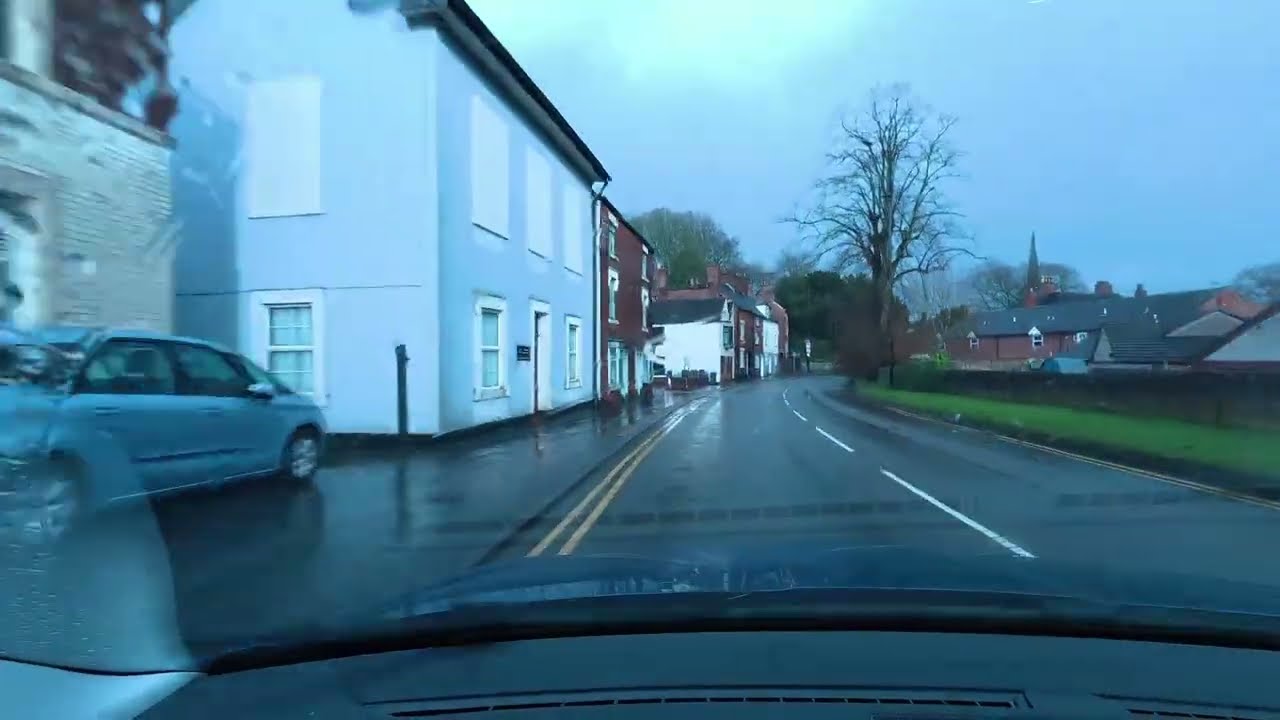 Rainy no-talking ASMR February Drive in the Southern Peak District