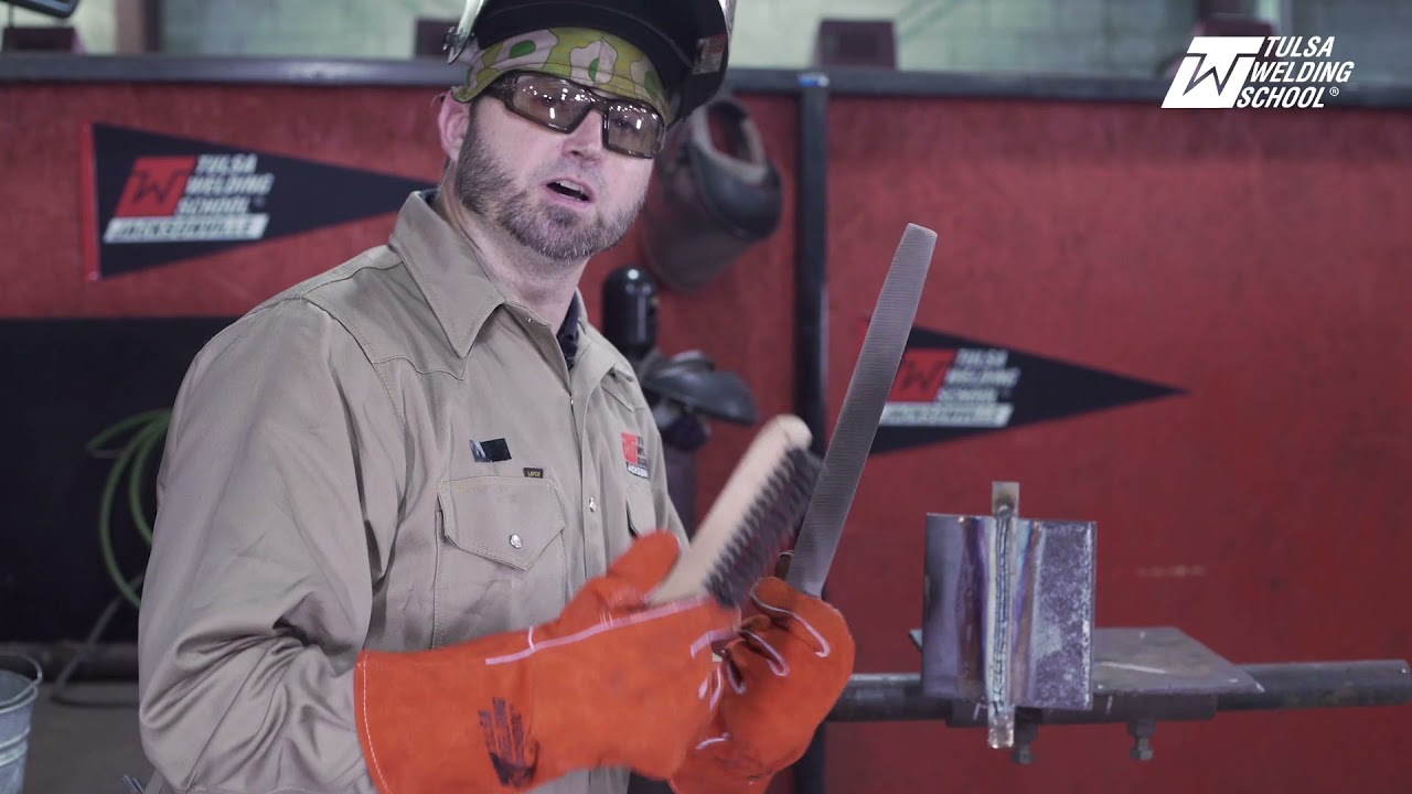 How to Weld a 3g Half inch plate with a 7018 Backing Strip ~ Tulsa Welding School